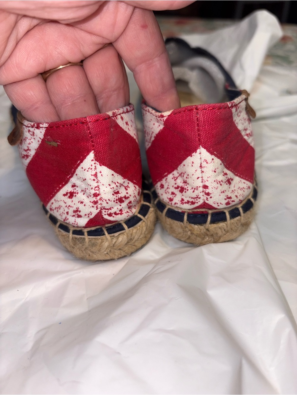 Sperry Cape Stars and Stripes espadrilles in a distressed American flag pattern. - Picture 7 of 8